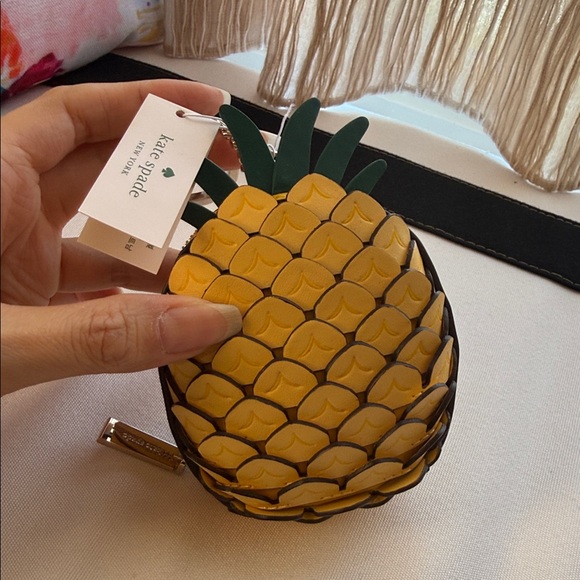 Kate Spade Yellow Pineapple Coin Purse - Picture 2 of 4